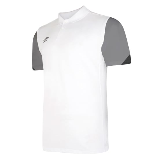 Umbro Mens Total Training Polo Shirt (White/Titanium/Black) - Image 1