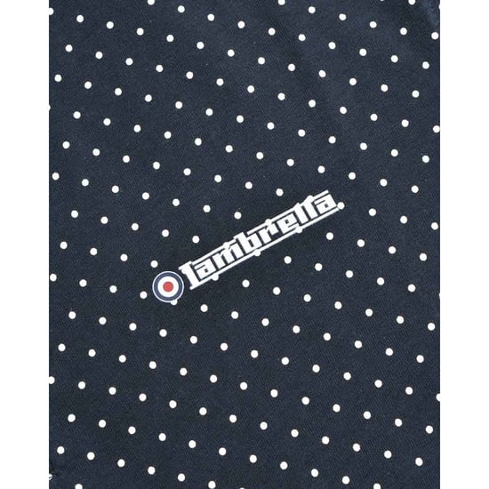 Lambretta Mens Polka Dot Big & Tall Polo Shirt (Navy) - Image 5