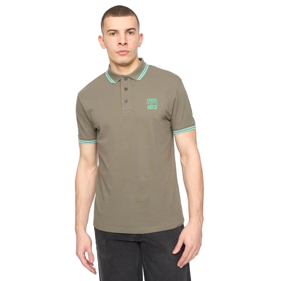 Crosshatch Heren Changra Poloshirt (Donkere Salie) - Image 1