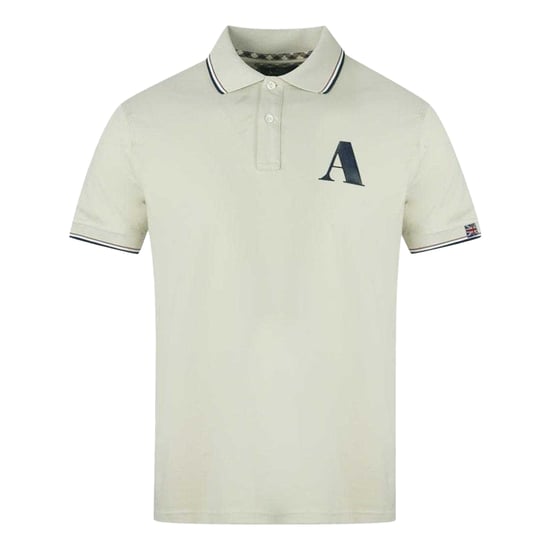 Aquascutum Heren Logo Poloshirt (Beige) - Image 1