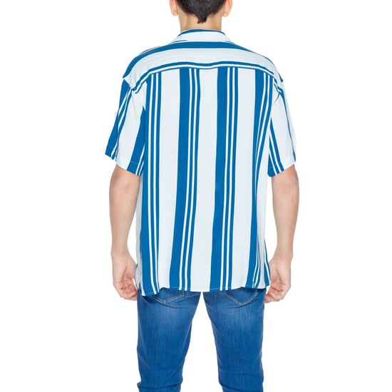 Gestreepte Viscose Korte Mouw Shirt - Image 2