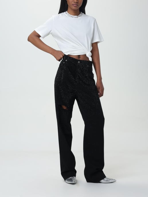Kristallen decoratieve hals T-shirt - Image 2