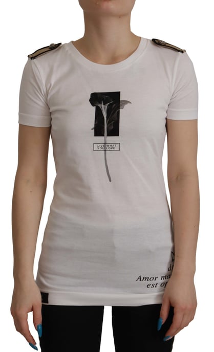 Dolce Gabbana Tsh7843 Flower Graphic T-shirt - Image 1