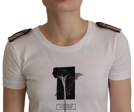 Dolce Gabbana Tsh7843 Flower Graphic T-shirt - Image 3
