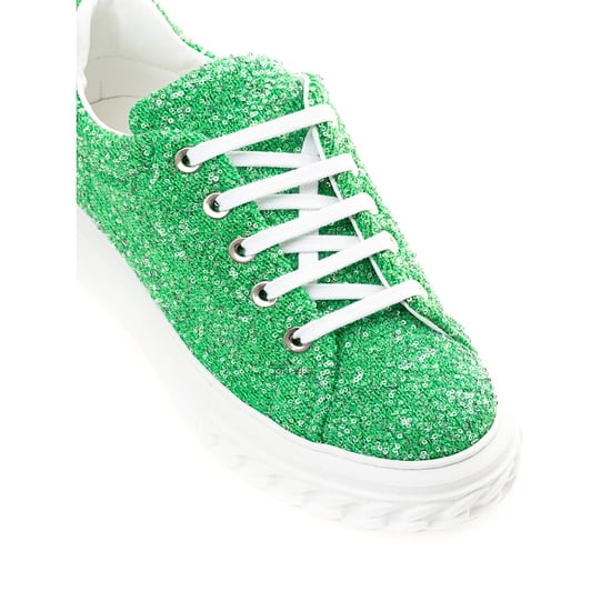 Casadei Kick Sneaker Grön Glitter - Image 4