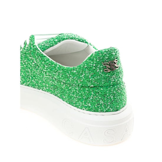 Casadei Kick Sneaker Grön Glitter - Image 5