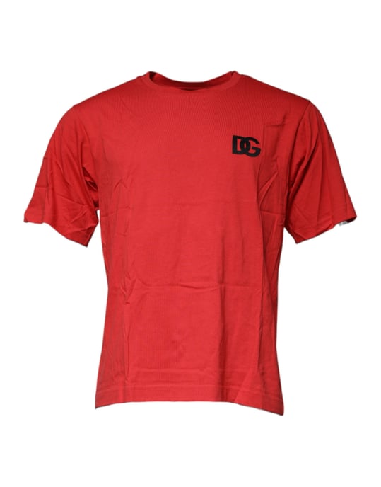 Röd Bomull T-shirt DG Logotyp T-shirt - Image 2