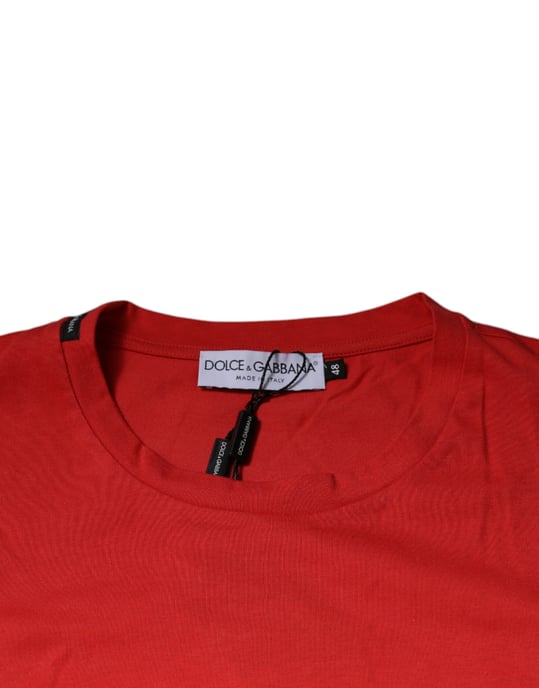 Röd Bomull T-shirt DG Logotyp T-shirt - Image 6