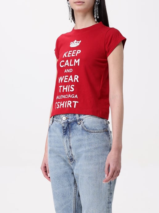 Houd Kalm T-shirt Rood Korte Mouwen - Image 4