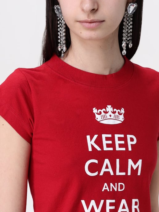 Houd Kalm T-shirt Rood Korte Mouwen - Image 5