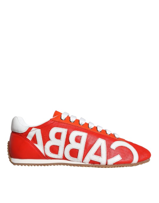 Dg Sneakers Red Leather Casual Style - Image 1