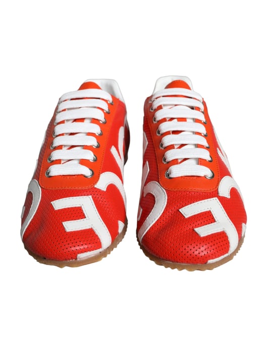 Dg Sneakers Red Leather Casual Style - Image 2