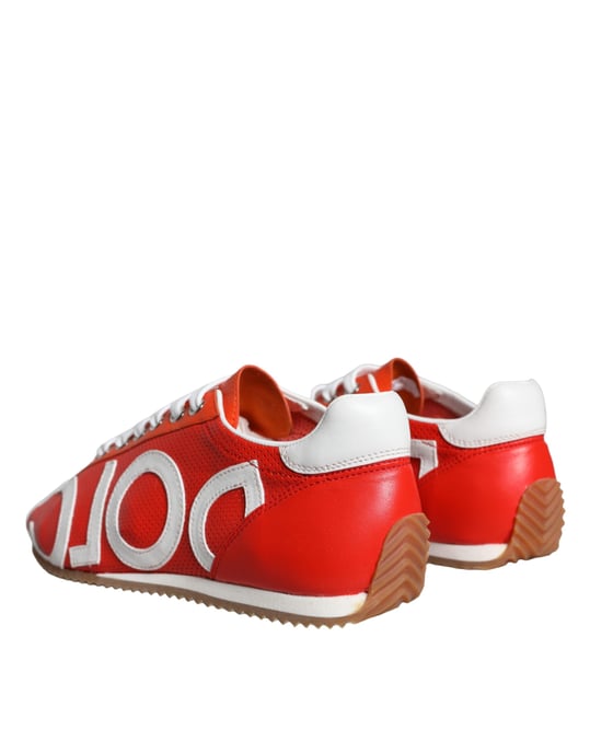 Dg Sneakers Red Leather Casual Style - Image 4