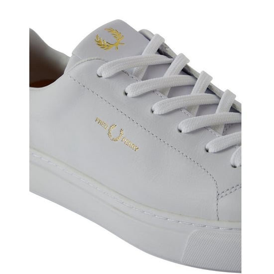 Fred Perry Heren Classic Logo Leren Trainers (Wit) - Image 3