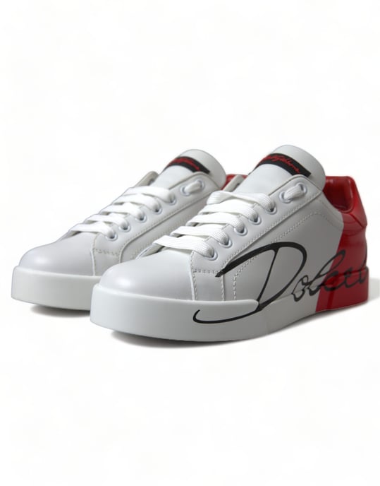 Portofino Sneakers Signaturtryck Läder - Image 4