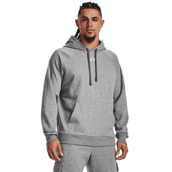 Under Armour Unisex Adult Rival Fleece Hoodie (Castle Rock/Light Heather) - Image 3