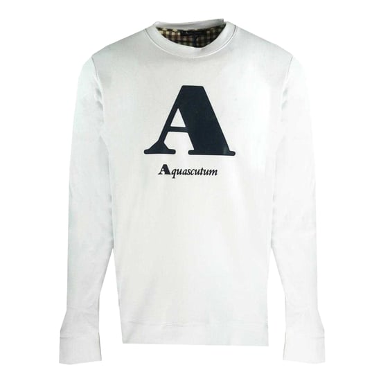 Aquascutum Heren Logo Sweatshirt (Wit) - Image 1
