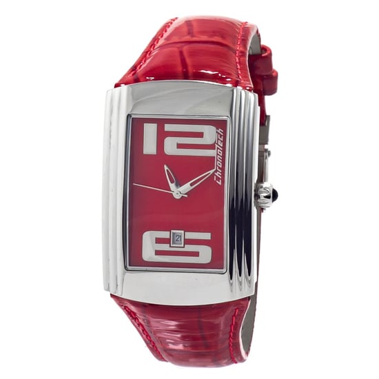 Ct7017 Rode Leren Horloge - Image 1