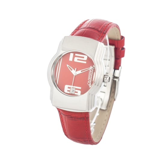 7279 Rode Leren Horloge met Band - Image 1