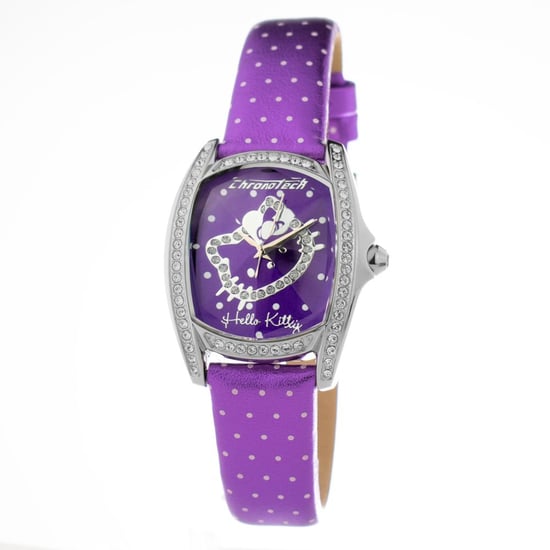 Hello Kitty Paarse Polkapunten Horloge - Image 1