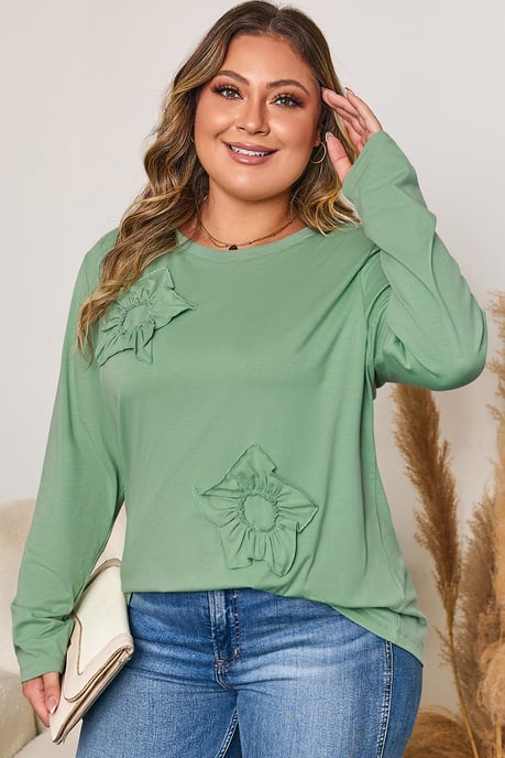 Blommönster Långärmad Topp - Image 3