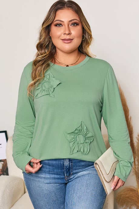 Blommönster Långärmad Topp - Image 5