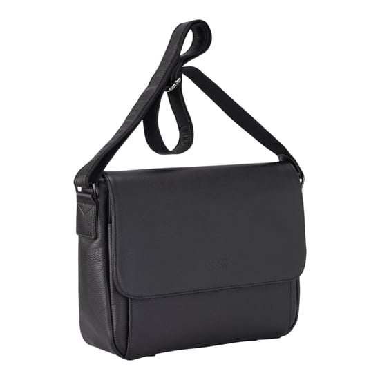 Genuine Leather Black Laptop Bag Travel Work Messenger Satchel - Camden - Image 4