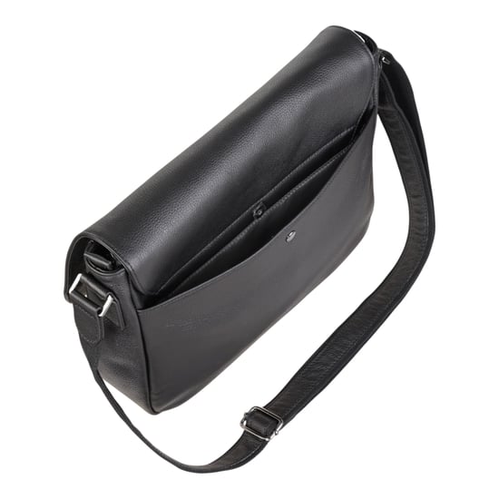 Genuine Leather Black Laptop Bag Travel Work Messenger Satchel - Camden - Image 5