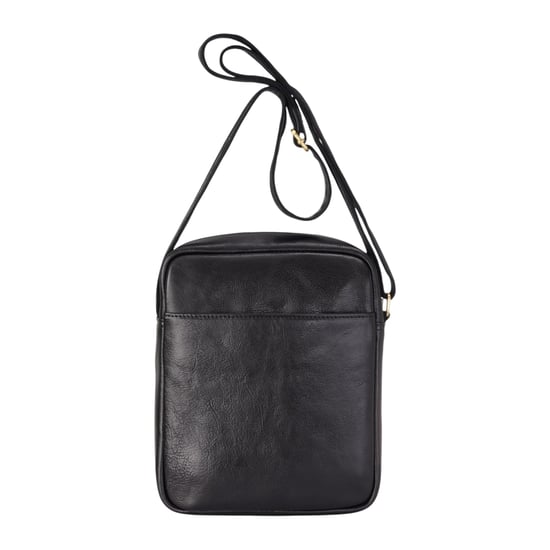 Genuine Leather Black Vintage Crossbody Messenger Travel Bag - Ashby - Image 6