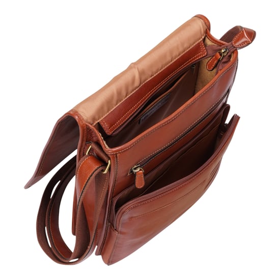 Leather Vintage Tan Messenger Shoulder Crossbody Travel Business Bag - Ranger - Image 5