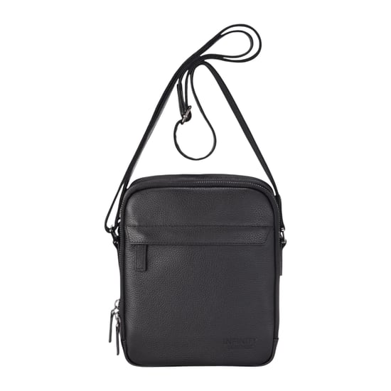 Echte leren zwarte vintage messenger crossbody reistas - Hawthrone - Image 1