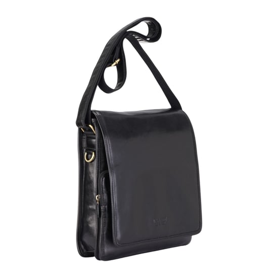 Leather Vintage Black Messenger Shoulder Crossbody Travel Business Bag - Ranger - Image 3