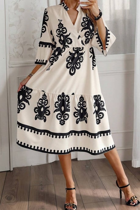 Floral Print Midi Dress - Image 4