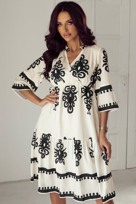 Floral Print Midi Dress - Image 5