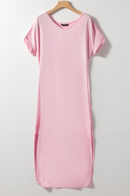 Maxi Dress Side Slits Pockets - Image 4