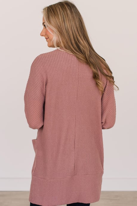 Waffle Knit Cardigan Relaxed Fit - Image 2