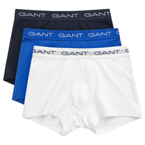 Gant Mens Trunks 3 Pack Mixed Gant Repeat Logo Stretch Underwear Cotton Trunks - Image 1
