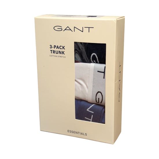 Gant Mens Trunks 3 Pack Mixed Gant Repeat Logo Stretch Underwear Cotton Trunks - Image 5