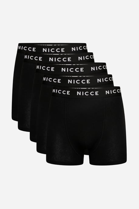 Black 5-Pack Cotton Rich Boxer Briefs With Logo Waistband In Classic Block Colour Design - Image 1
