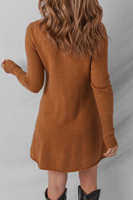 Knit Aline Long Sleeve Dress - Image 2