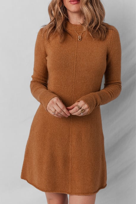 Knit Aline Long Sleeve Dress - Image 3
