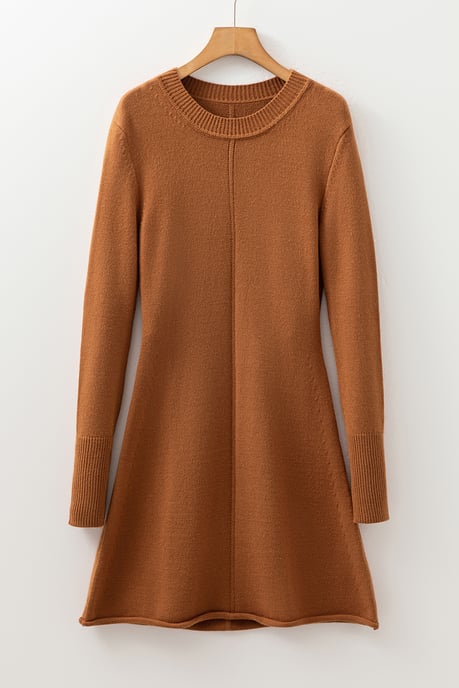 Knit Aline Long Sleeve Dress - Image 6