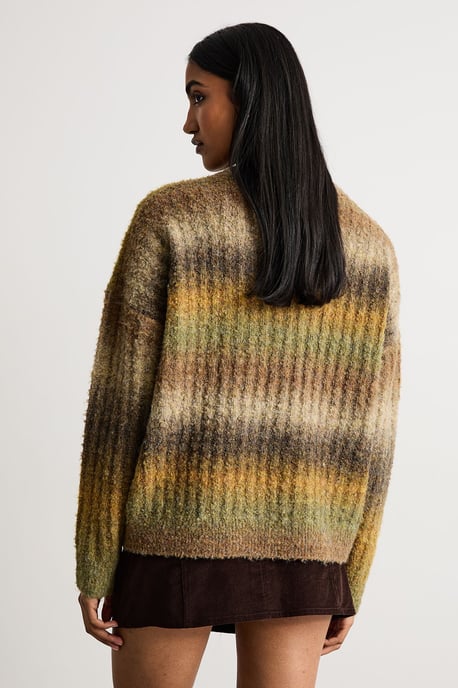 Ombre Knitted Crew Neck Jumper - Image 3