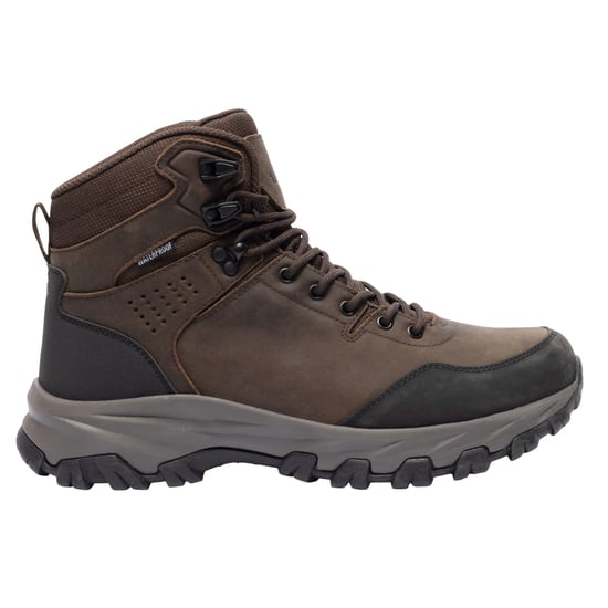 Trespass Mens Stride Leather Walking Boots (Dark Brown) - Image 1