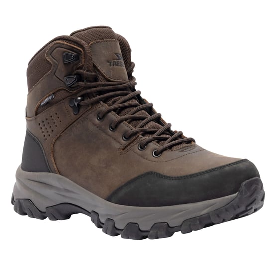 Trespass Mens Stride Leather Walking Boots (Dark Brown) - Image 4