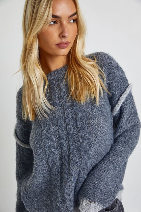 Textured Detail High Neck Jumper - Image 4