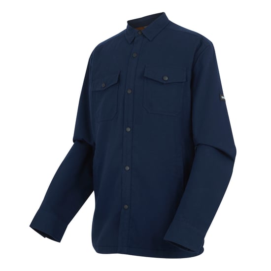 Regatta Mens Spennith Plain Shirt Jacket (Navy Blue/Glazed Ginger) - Image 3