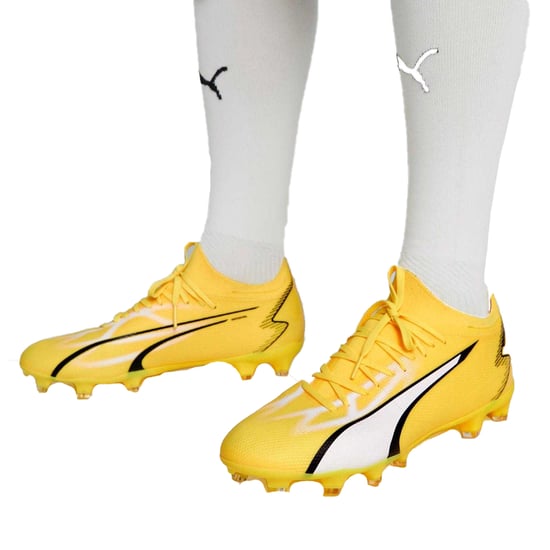 Puma Unisex Vuxen Ultra Match Fotbollsskor (Blåsgul/Puma svart/Puma vit) - Image 6