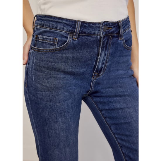 Summum Lucca-5127 488 flared jeans light weight cotton (4s2153) dark blue denim - Image 6
