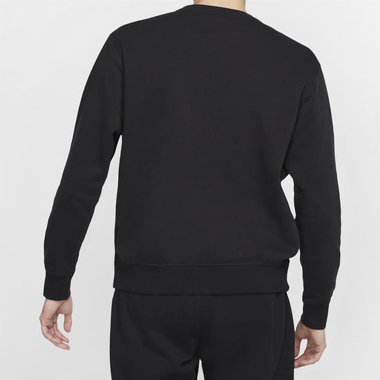 Nike Mens Crewneck Embroiderey Sweatshirt in Black - Image 2
